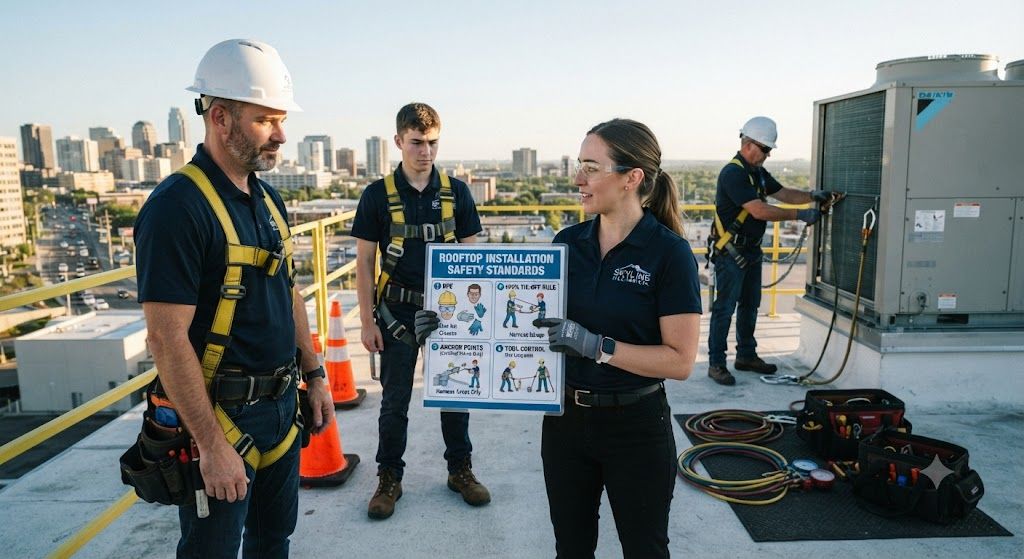 HVAC rooftop commercial installation safety standards