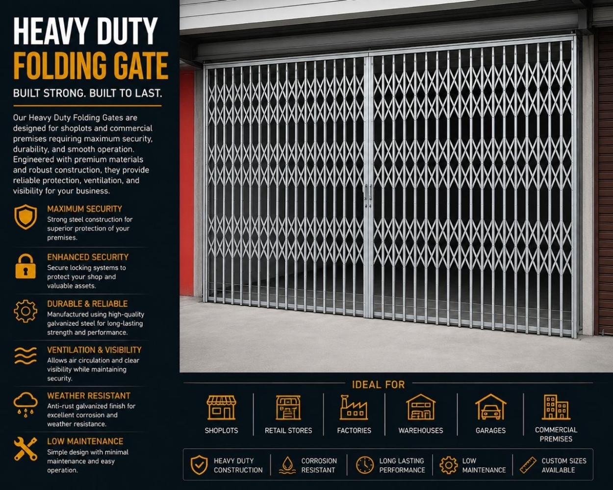 Heavy Duty Folding Gate