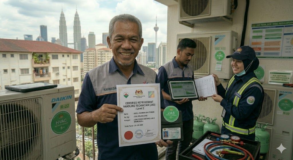 refrigerant technician license Malaysia JAS