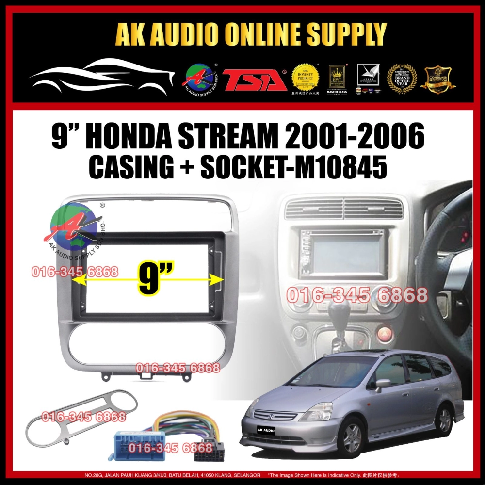 [ MTK 2+32GB ] TSA Honda Stream 2001 - 2006 Android 9" inch Car player Monitor