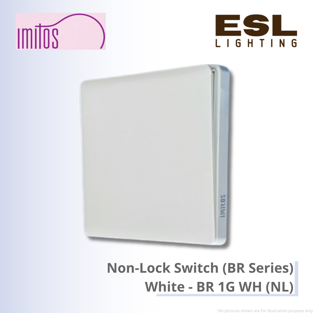 IMITOS Non-Lock Switch (BR Series) White - BR 1G WH (NL)