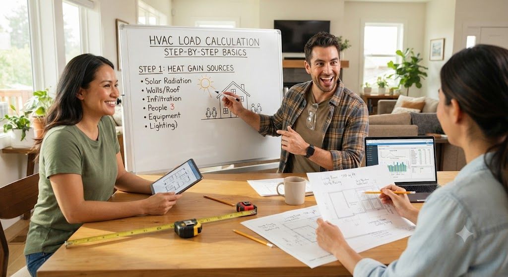 HVAC load calculation step by step basics