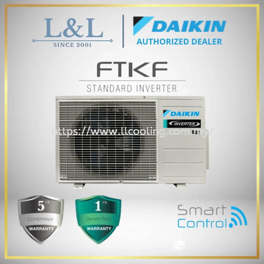 Daikin FTK-F Series Premium Standard Inverter Air Conditioner  (1HP/1.5HP/2HP/2.5HP) (FTKF25B/FTKF35B/FTKF50B/FTKF71B)