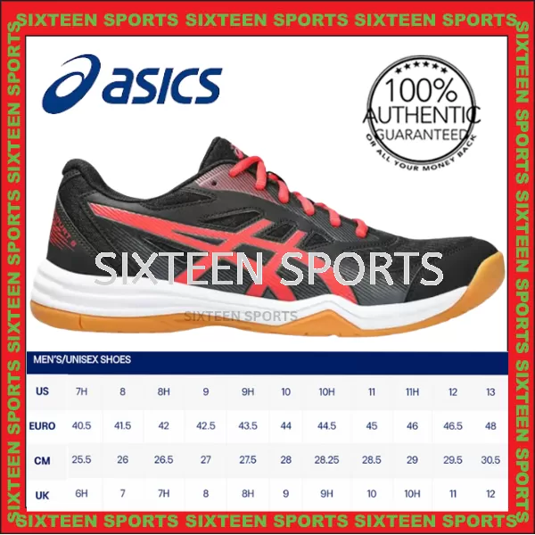 Asics Upcourt 5 Badminton Men Shoes (Black/Classic Red)
