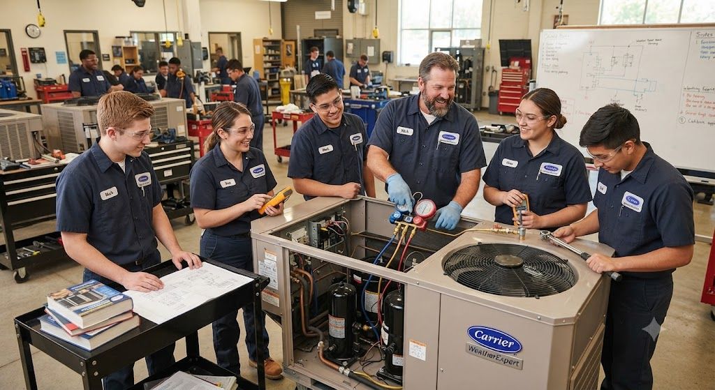 Hands-on commercial HVAC servicing training