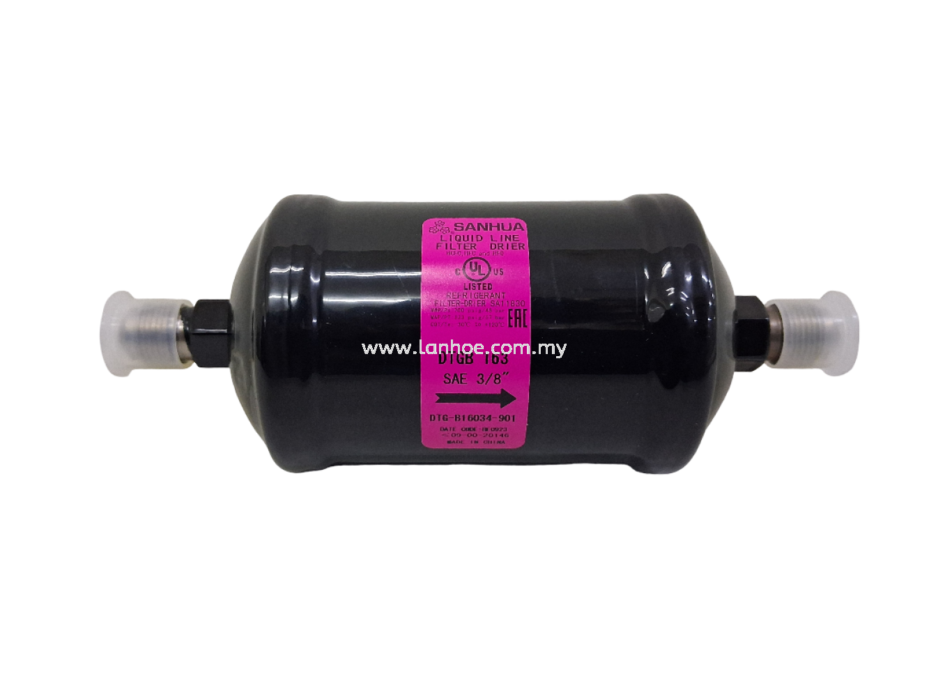 SANHUA 3/8'' DTGB 163 FILTER DRIER (FLARE) DTG-B16034-901