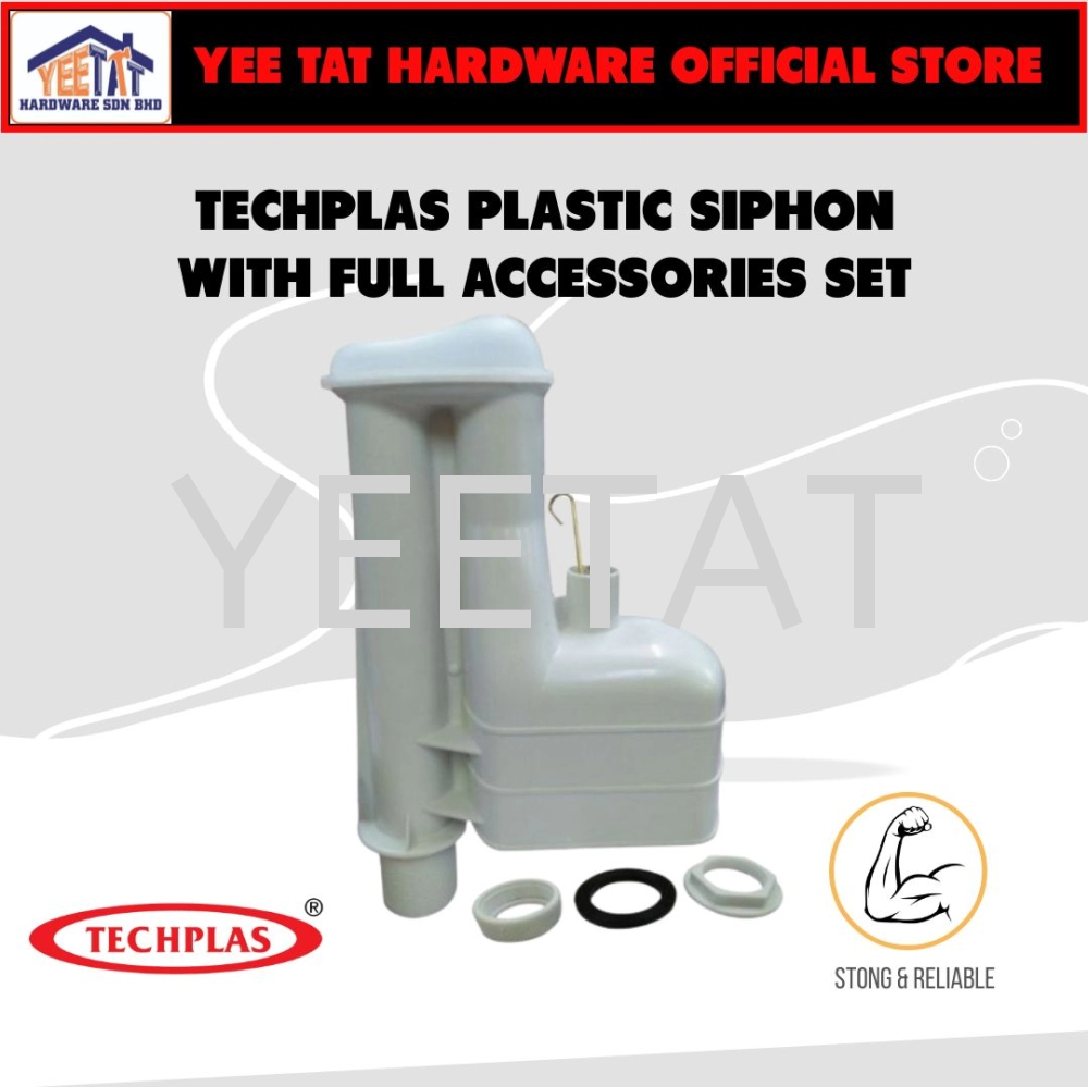 [ TECHPLAS ] FAO-1015 PLASTIC SIPHON WITH FULL ACCESSORIES SET 40mm REPLACEMENT SET FOR HIGH AND LOW LEVEL CISTERN