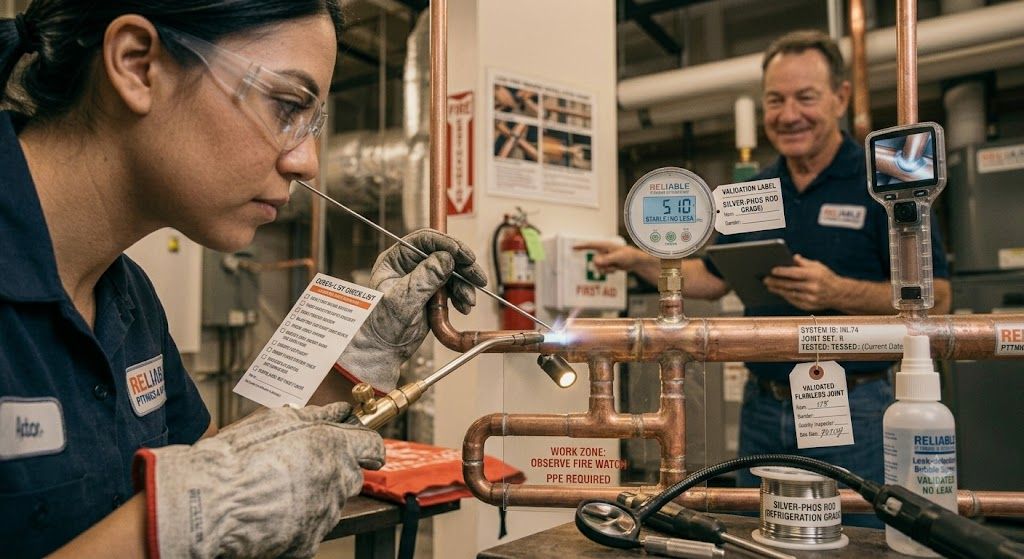 HVAC leak-free brazing safety procedures