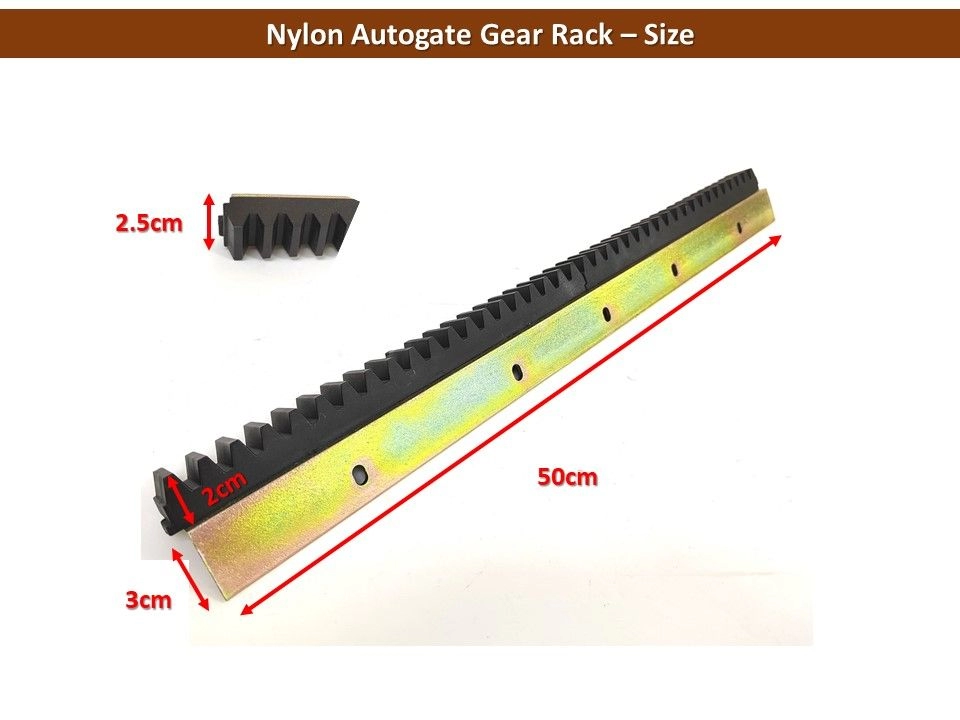 Autogate Gear Rack - Nylon / Plastic Type for Sliding Gate - 0.5 Meter