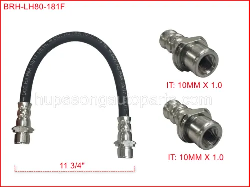 TOYOTA LH80 90947-02477 LH80/YH80 FRONT BRAKE HOSE #BRH10101010 11 3/4" #BRH=2I (BRH-LH80-181F)