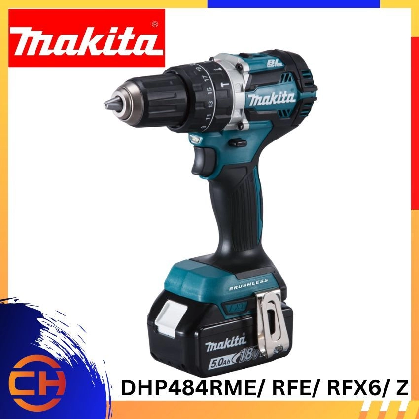 Makita DHP484RME/ RFE/ RFX6/ Z 13 mm (1/2") 18V Cordless Hammer Driver Drill