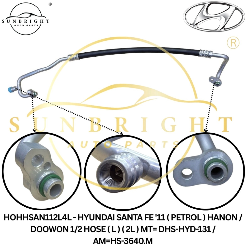 HOHHSAN112L4L - HYUNDAI SANTA FE '11 / '16 ( PETROL ) HANON 1/2 HOSE ( L ) ( 2L ) MT= DHS-HYD-131
