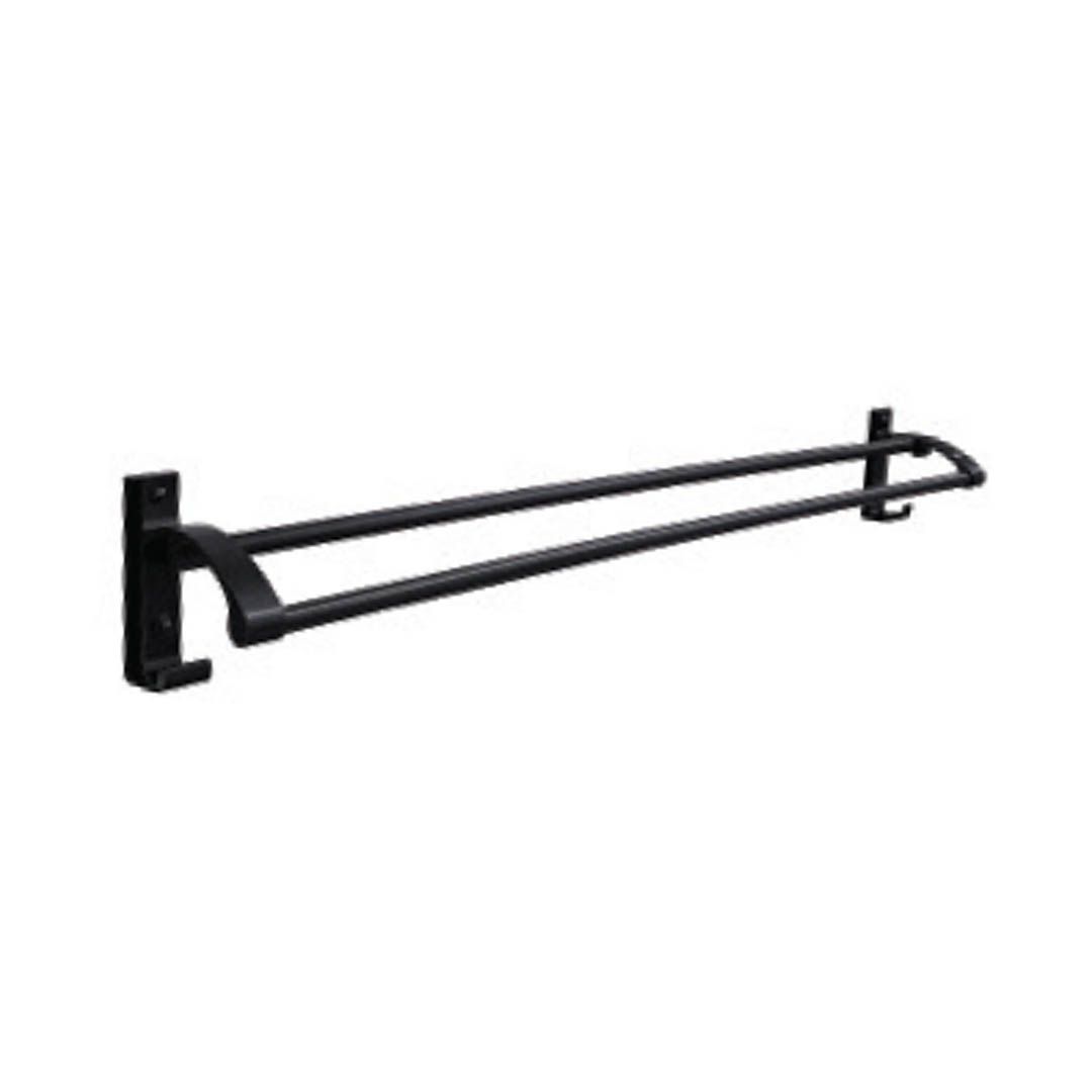 Double Aluminium Towel Hanger #BA-Z50-LH2-BL