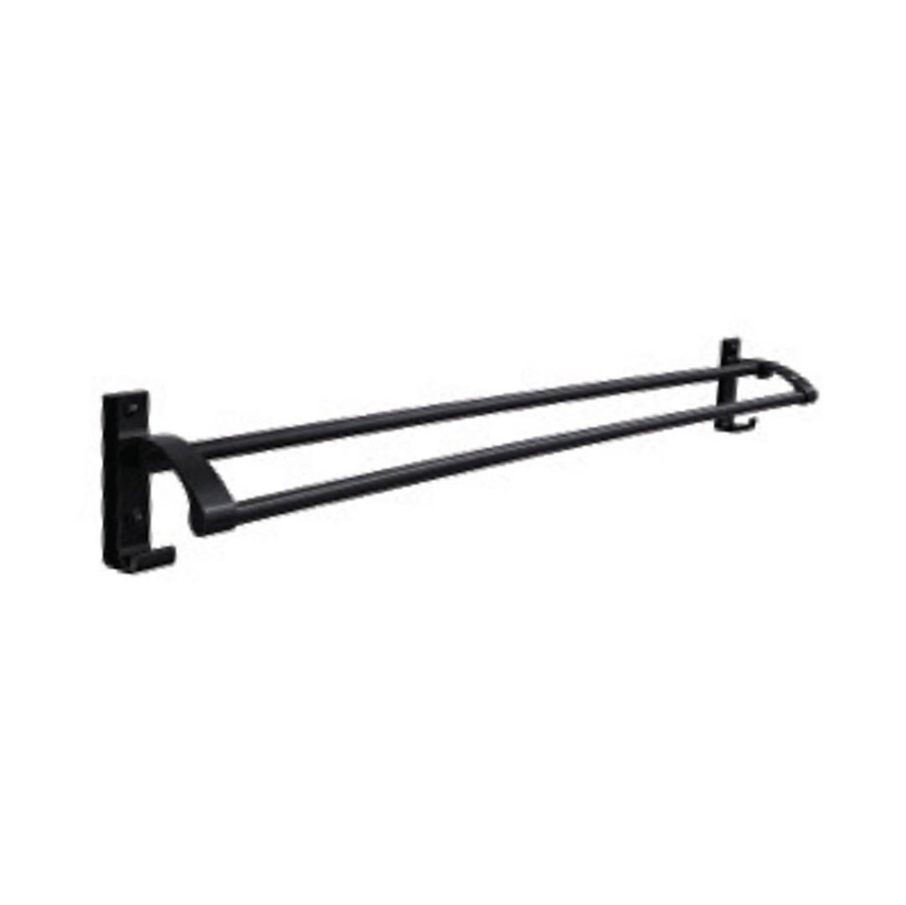 Double Aluminium Towel Hanger #BA-Z50-LH2-BL
