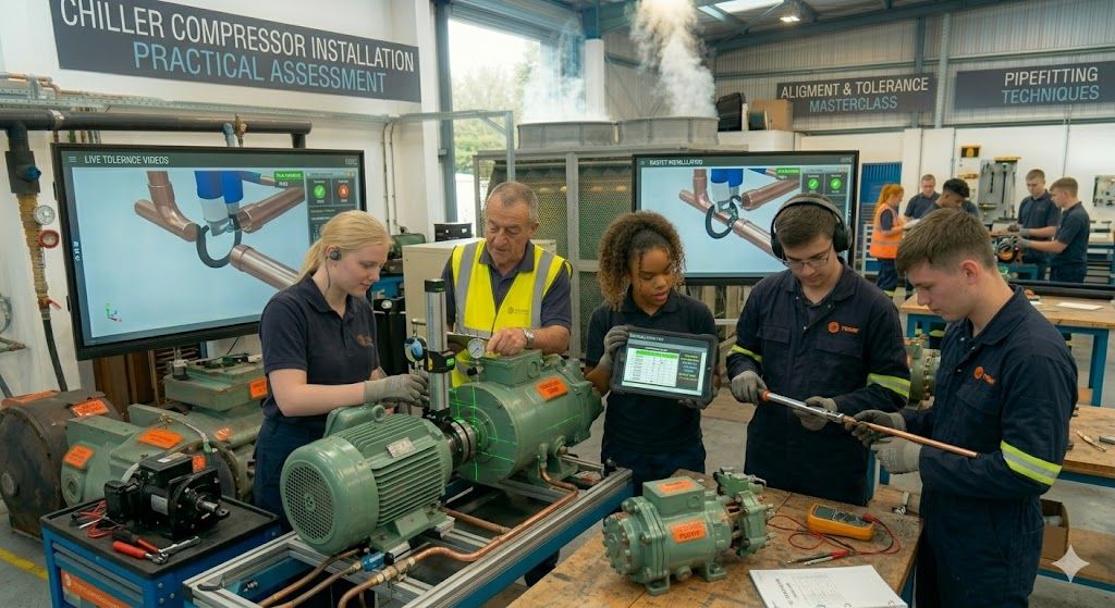 Chiller compressor installation training