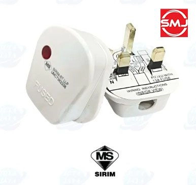 UMS PT130RSN 13A 250V VC 3 PIN Fused Plug Top c/w Neon (SIRIM Approved)