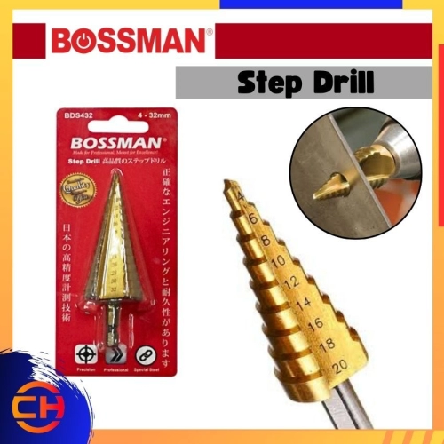 BOSSMAN INDUSTRIAL TOOLS BDS420/ BDS422/ BDS432 STEP DRILL  - CHENG HUAT HARDWARE (SENTUL) SDN BHD