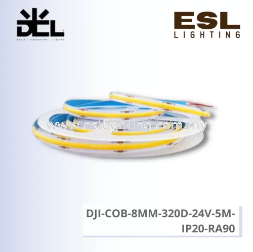 DCL STRIP LIGHT DJI-COB-8MM-320D-24V-5M-IP20-RA90