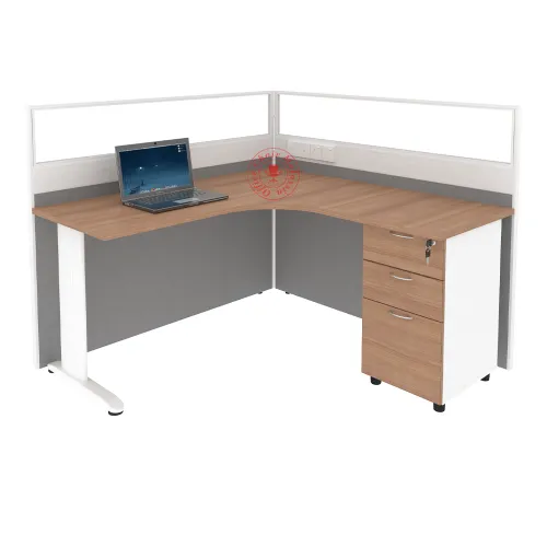 MJ L-Shape Workstation Cluster of 1 / Office Table Workstation / Meja Pejabat Kerja / Meja office