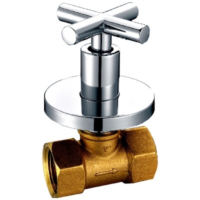 T-6864FT 3/4" Full-Turn Concealed Stop Cock Valve – Durable Brass Chrome Plated Stop Valve for Reliable Water Control