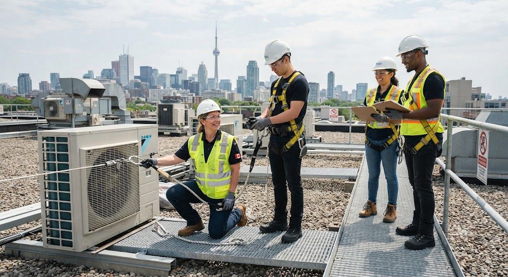 aircon technician hazard control training height work