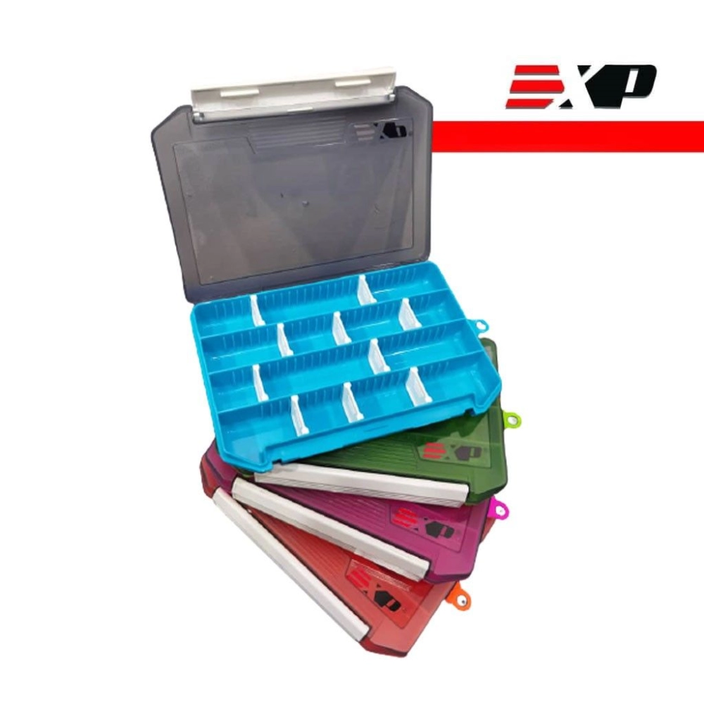 EXP Fishing Ziggy Lure Box 20x14x3 (cm) EASY CARRY kotak umpan TB-210 Custom slot Premium quality FISHING TACKLE BOX