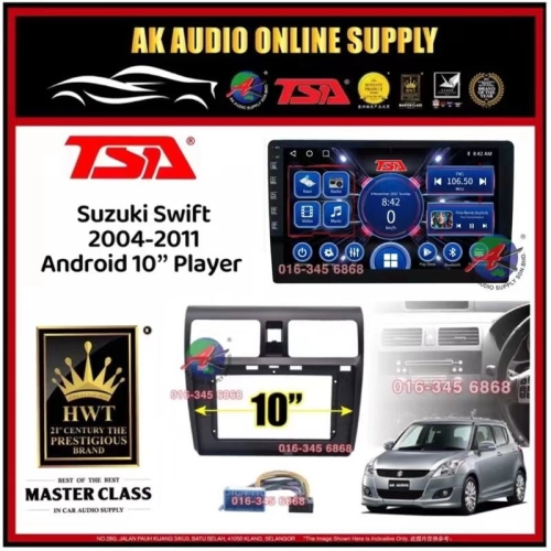 [ MTK 2+32GB ] SA Suzuki Swift 2004 - 2011 Android 10'' inch Car player Monitor