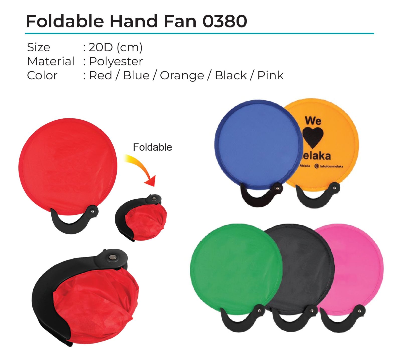 PP Hand Fan 0380