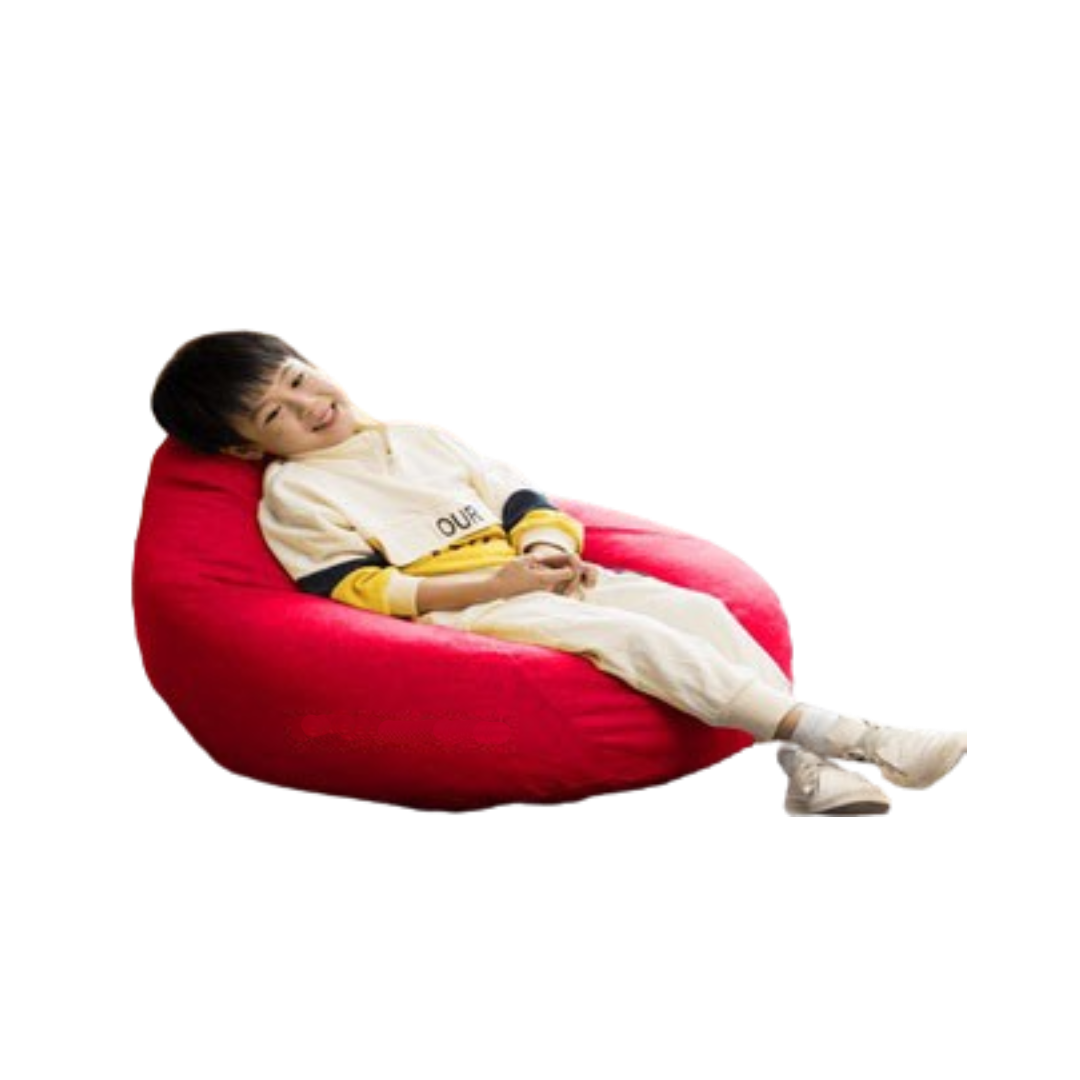 YUGANA HOME Cutie Teardrop Design Full Set w Filling BeanBag Soft Velvet Fabric - Japanese Style Sofa Chair 懒人豆袋沙发