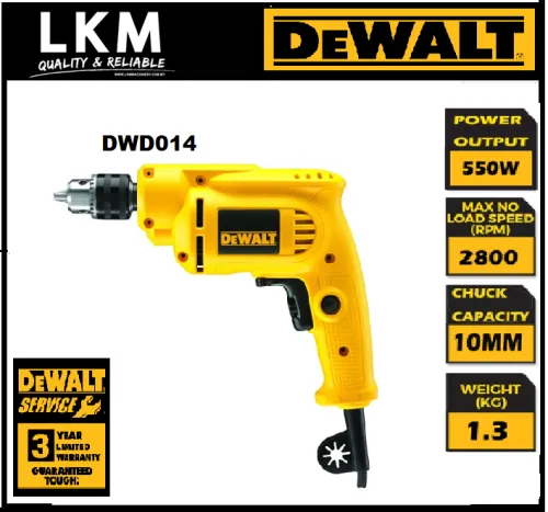 (100% Original)DEWALT DWD-014 Rotaty Drill ( 550W ) ( New & Original )