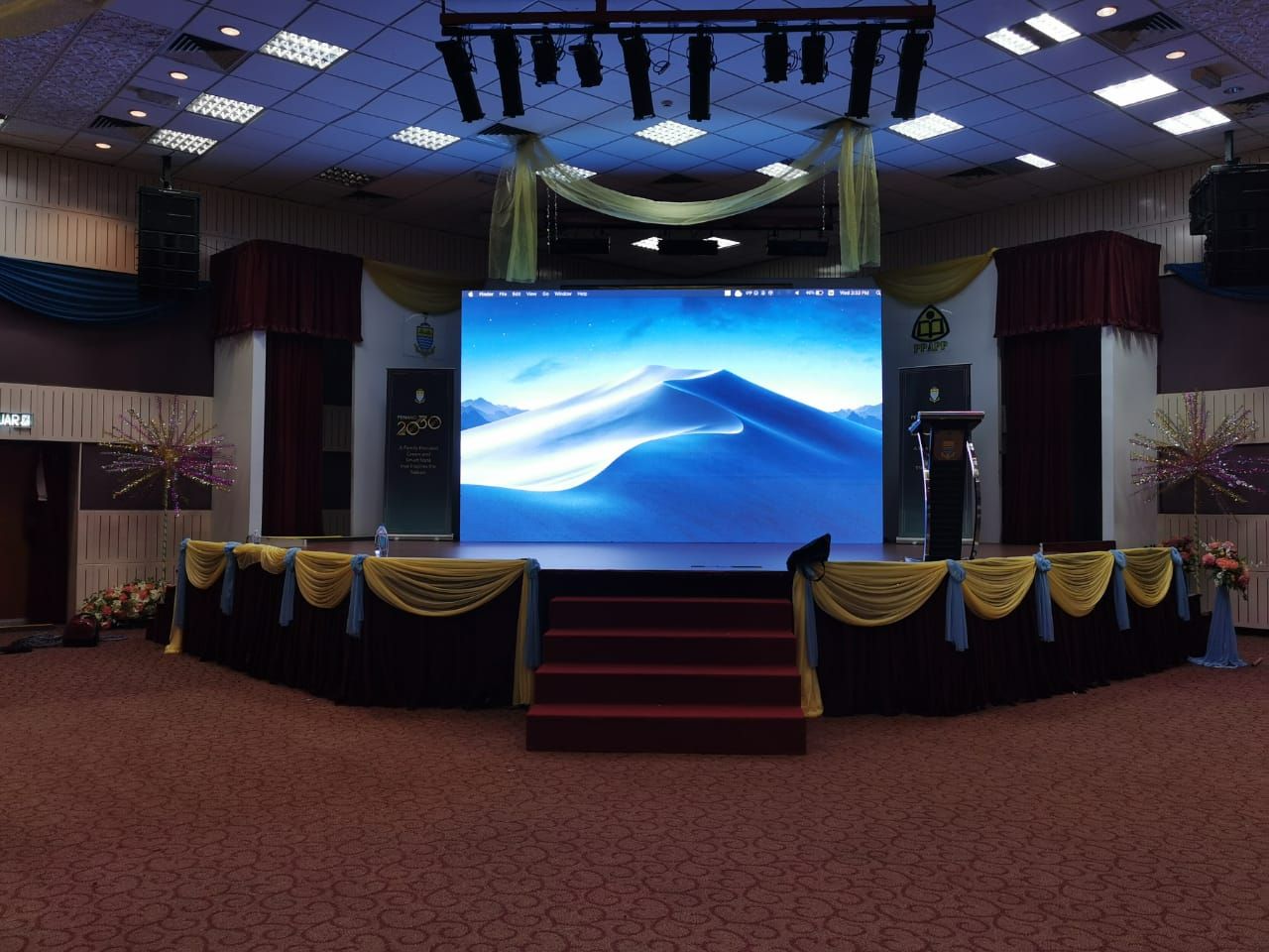 LED Screen Installation for Hall