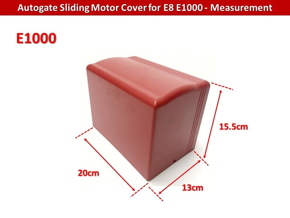 Autogate Sliding Motor Cover for E8 E1000 - Red / Grey Color