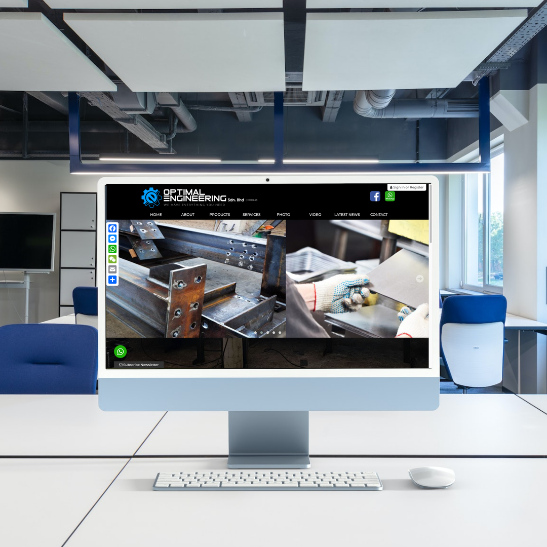 Kajian Kes Reka Bentuk Laman Web & SEO Optimal Engineering Sdn Bhd | Cnc Machining Service di Kuala Lumpur