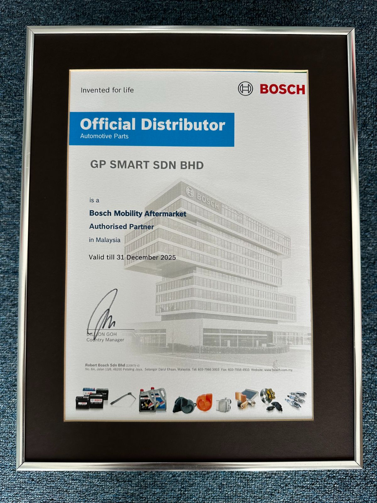 BOSCH AUTHORISED DISTRIBUTOR UNTIL 2025