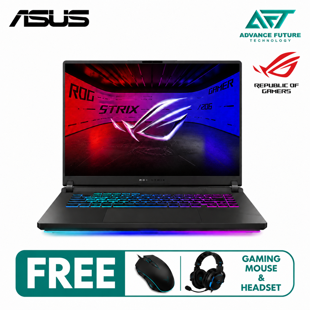 Asus ROG Strix G16 G615J-HRV043W 16'' FHD+ 165Hz Gaming Laptop Volt Green ( Intel Core i5 13450HX, 16GB, 1TB SSD, RTX5050, W11 )