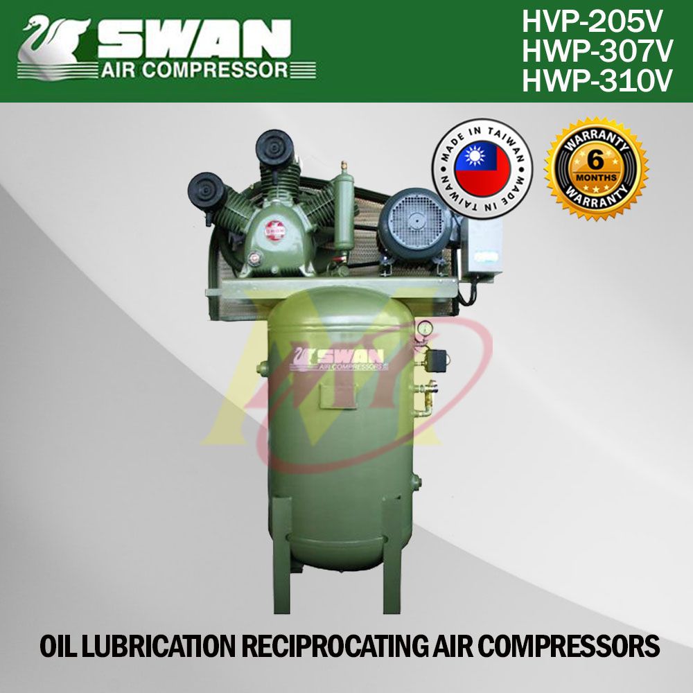 Swan HVP/HWP Vertival Type High Pressure Air Compressor c/w Certificate 5Hp/7.5Hp/10Hp