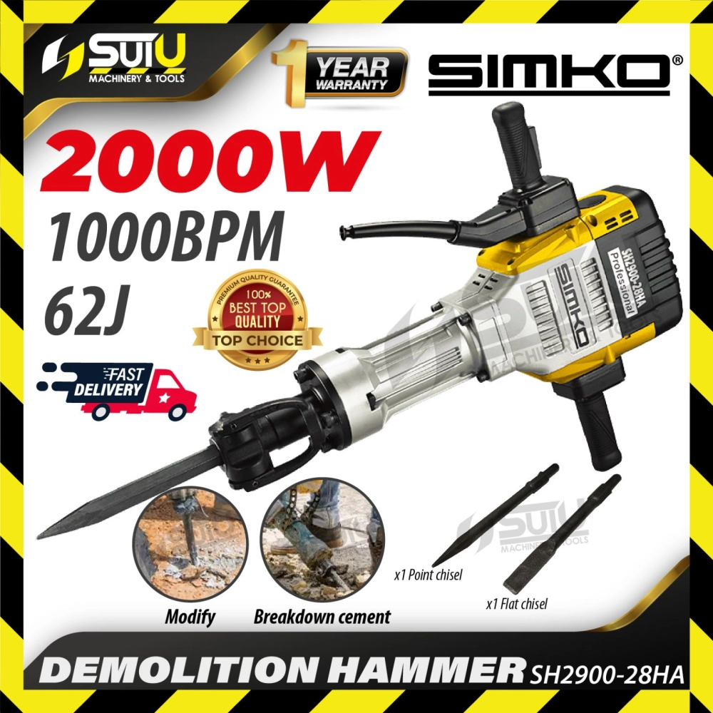 SIMKO SH2900-28HA / SH290028HA Hex Demolition Hammer