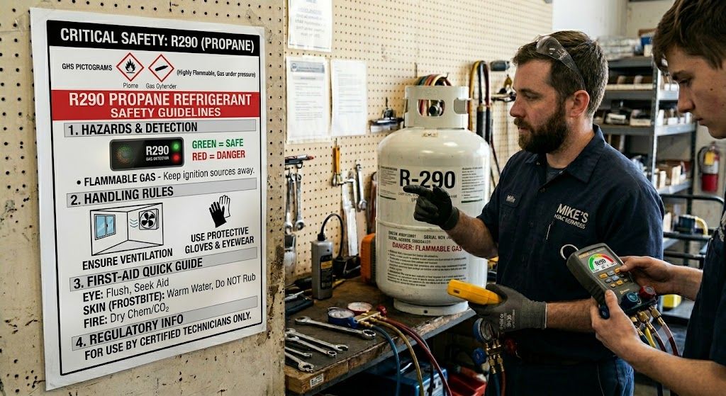 R290 refrigerant safety information