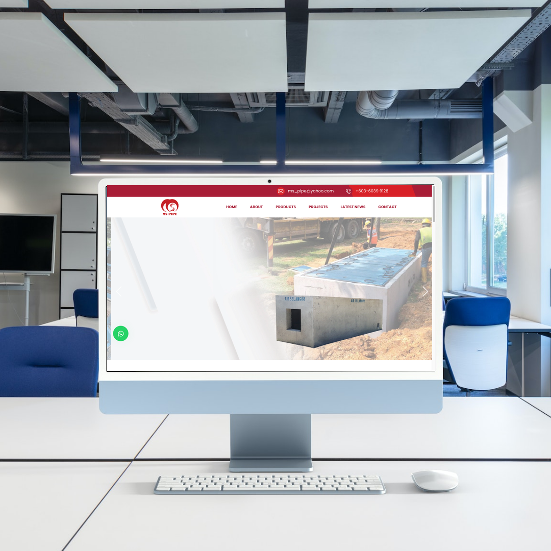 MS PIPE INDUSTRIES SDN BHD Website Design & SEO Case Study | Concrete Drain Provider in Selangor