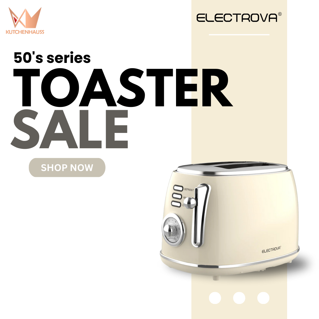 ELECTROVA -  Classic 50's 2 Slice Toaster (Cream) ET-2T02