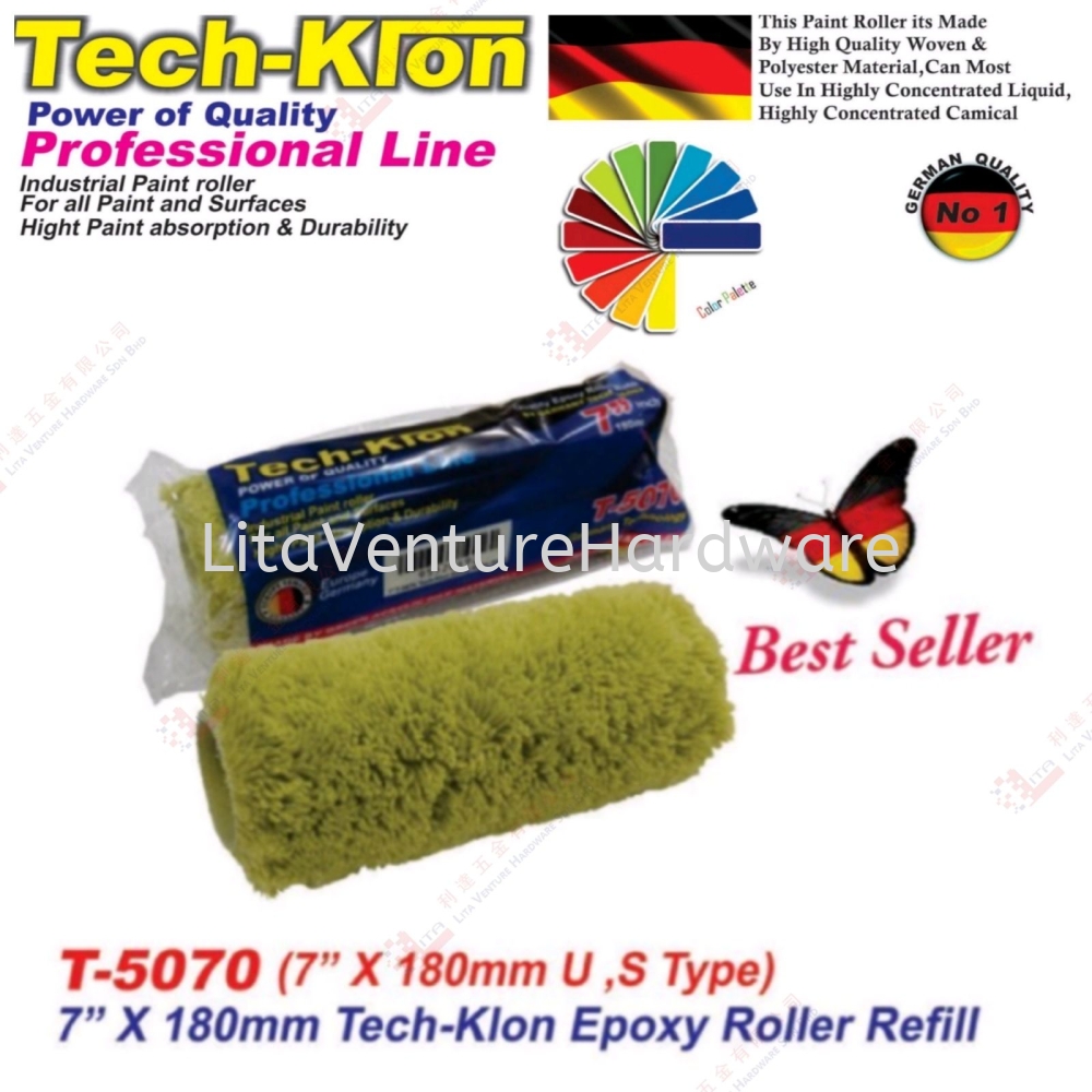 TECH KLON BRAND 7'' EPOXY ROLLER REFILL - T5070