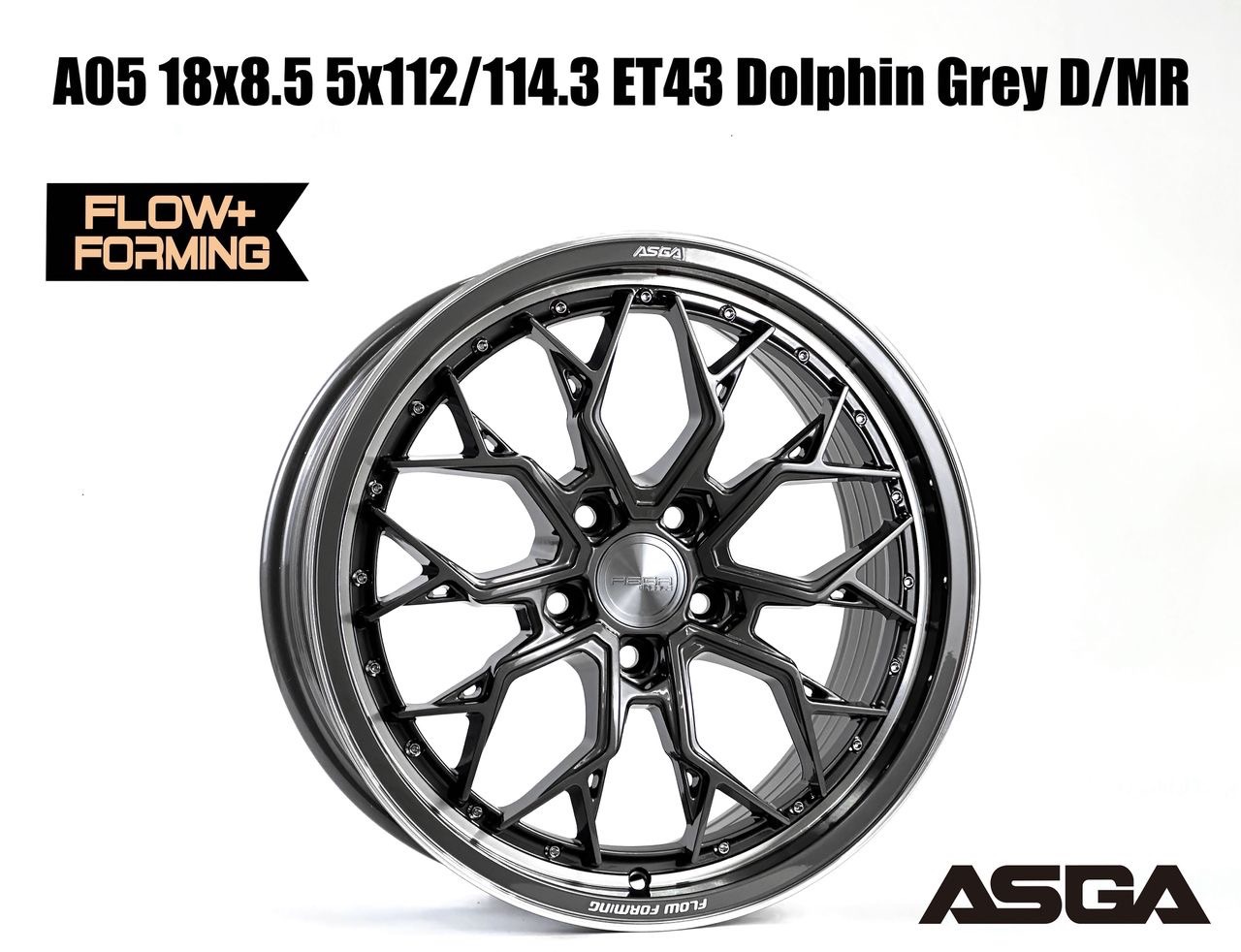 A05 18x8.5 5x112/114.3 ET43 Dolphin Grey D/MR