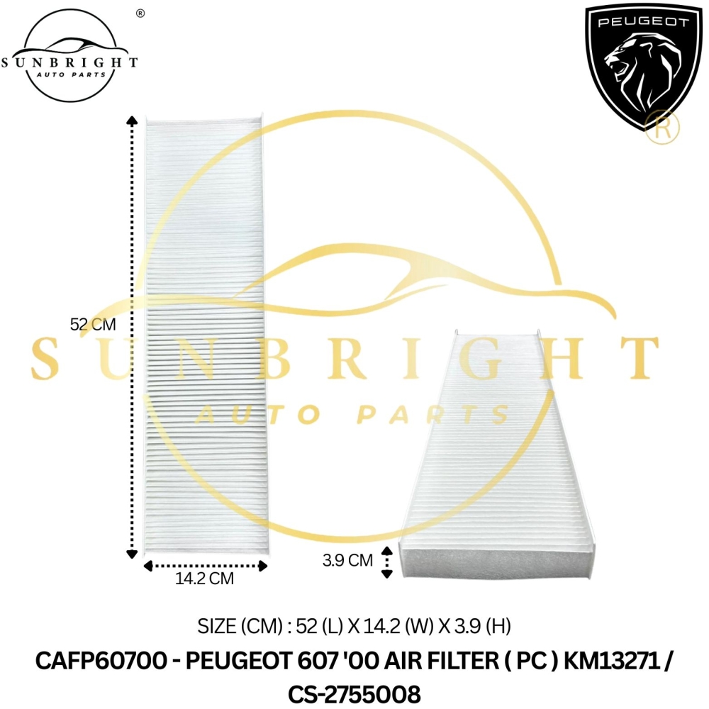 PEUGEOT 607 '00 AIR FILTER ( PC ) KM13271 / CS-2755008