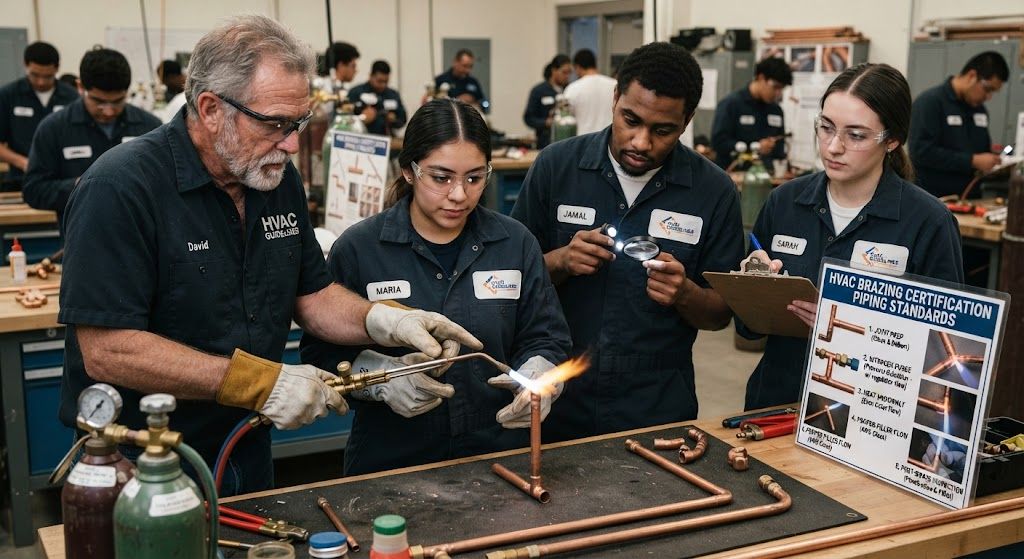 HVAC brazing certification piping standards course