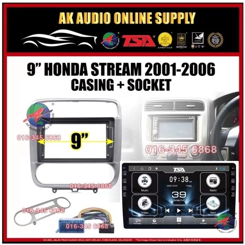 🎁Free AHD Camera🎁8Ram + 128GB 4G CarPlay ◾ TSA Honda Stream 2001 - 2006 Android 9''  TS10 Car Player Monitor