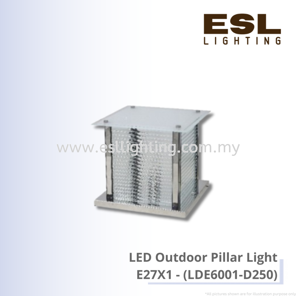 LED Outdoor Pillar Light E27X1 - LDE6001-D250 IP65