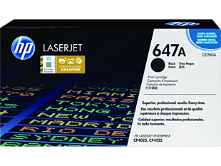 HP 647A Black Original LaserJet Toner Cartridge CE260A