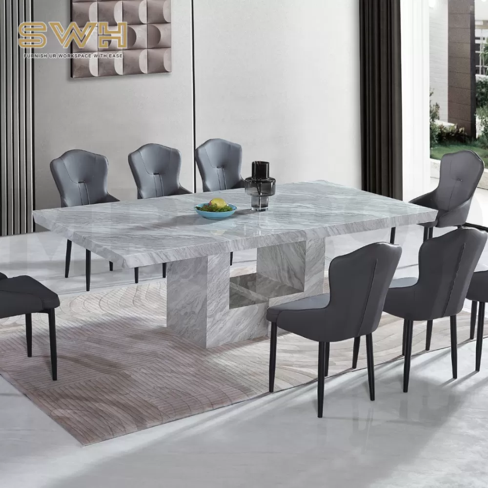 BARTRA 8 Seater Marble Dining Table Set | Dining Furniture Shop
