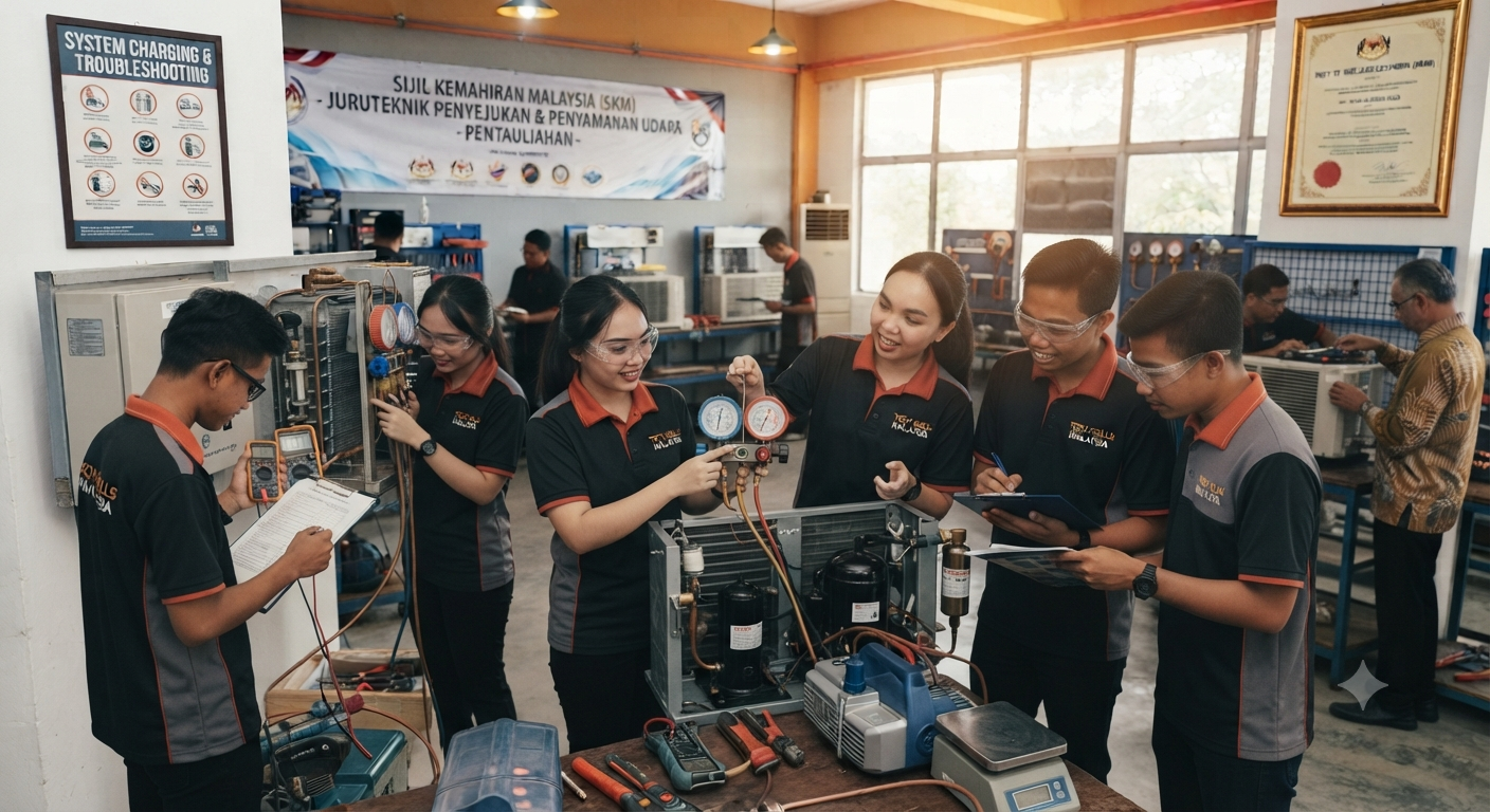Refrigeration installation and servicing training