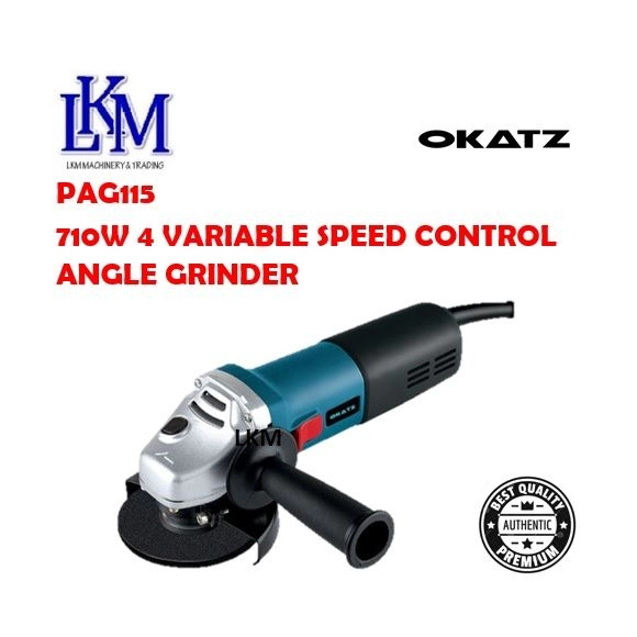 [OKATZ] PAG115  710W 4 VARIABLE SPEED CONTROL ANGLE GRINDER